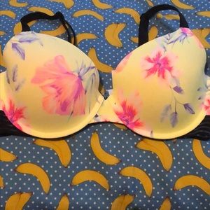 Victoria’s Secret PINK 34DD Yellow Tropical Bra